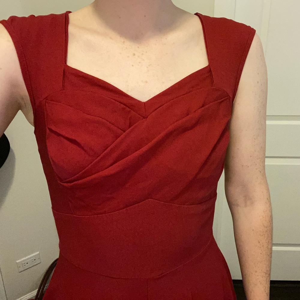 Retro cap sleeve swing dress